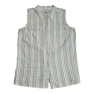 Dana Bachman Linen Blend Sleeveless Top Size XL